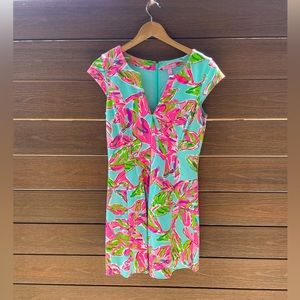 Like New Lilly Pulitzer mini dress size S blue/pink/multi color